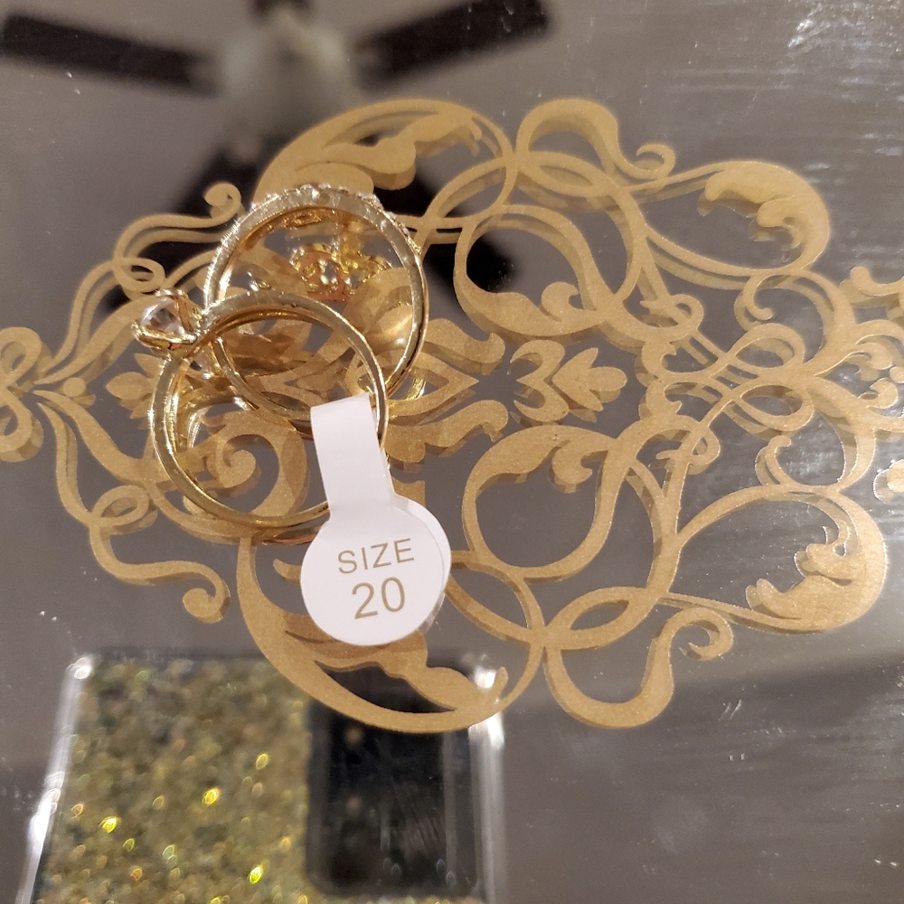 👸🏼👑14kgold plated tiara ring set - Picture 5 of 5